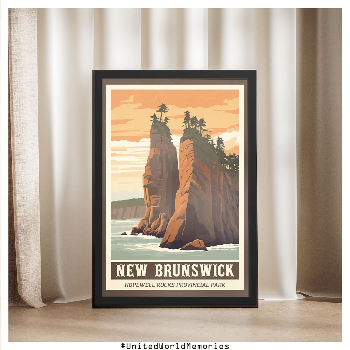 Hopewell Rocks Provincial Park Travel Poster, Canada - Image 5