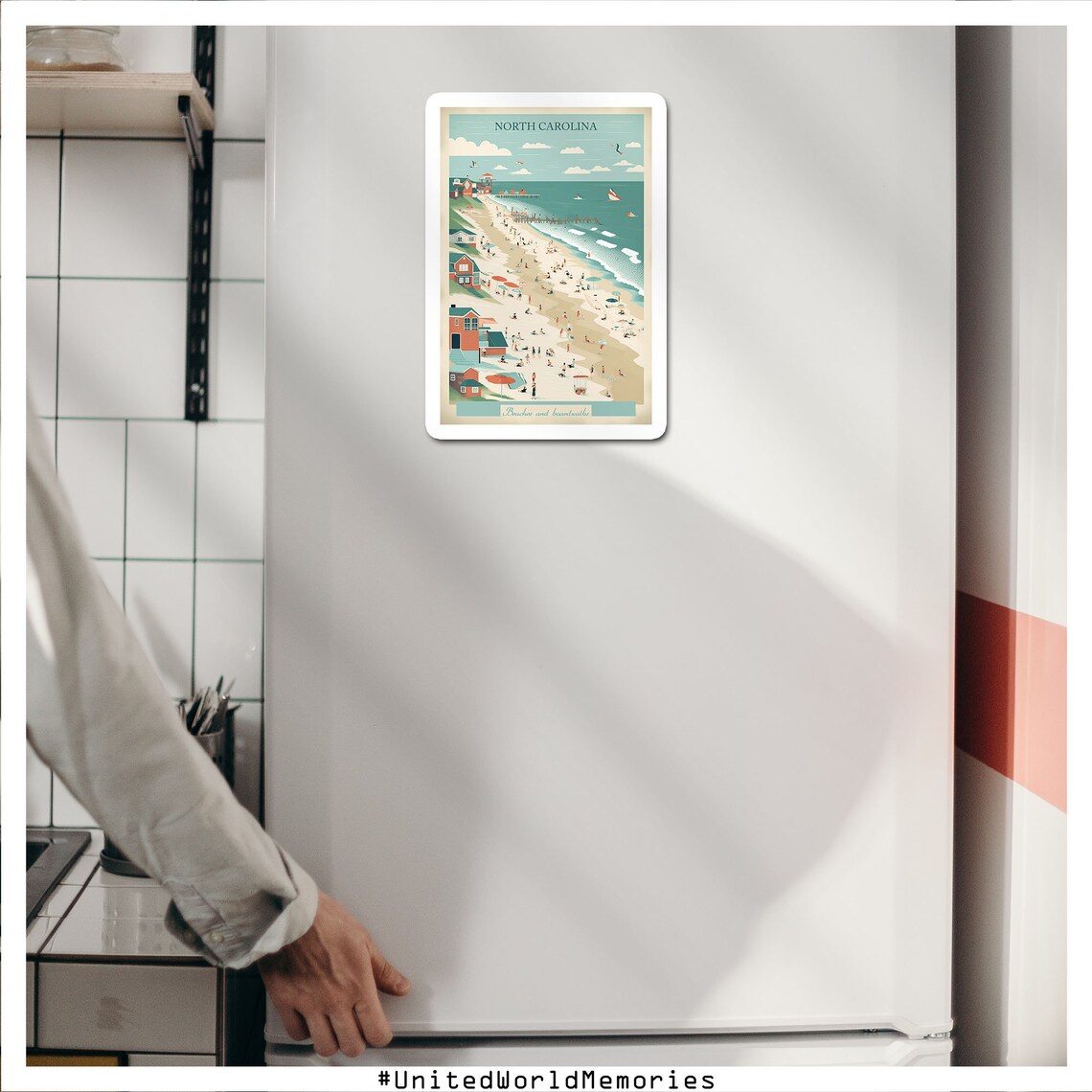 North Carolina Vintage Travel Poster, USA Wall Decor - Image 5