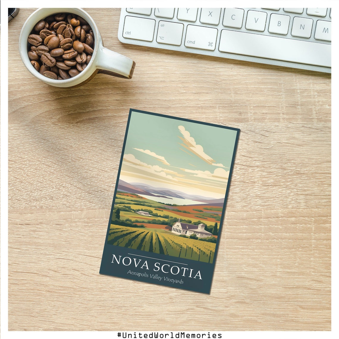 Nova Scotia Annapolis Valley Vineyard Hills Winery Sunset Poster - Image 4