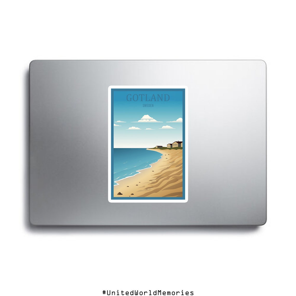 Gotland Sweden Tofta Sandy Beach Summer Minimal Travel Poster - Image 2