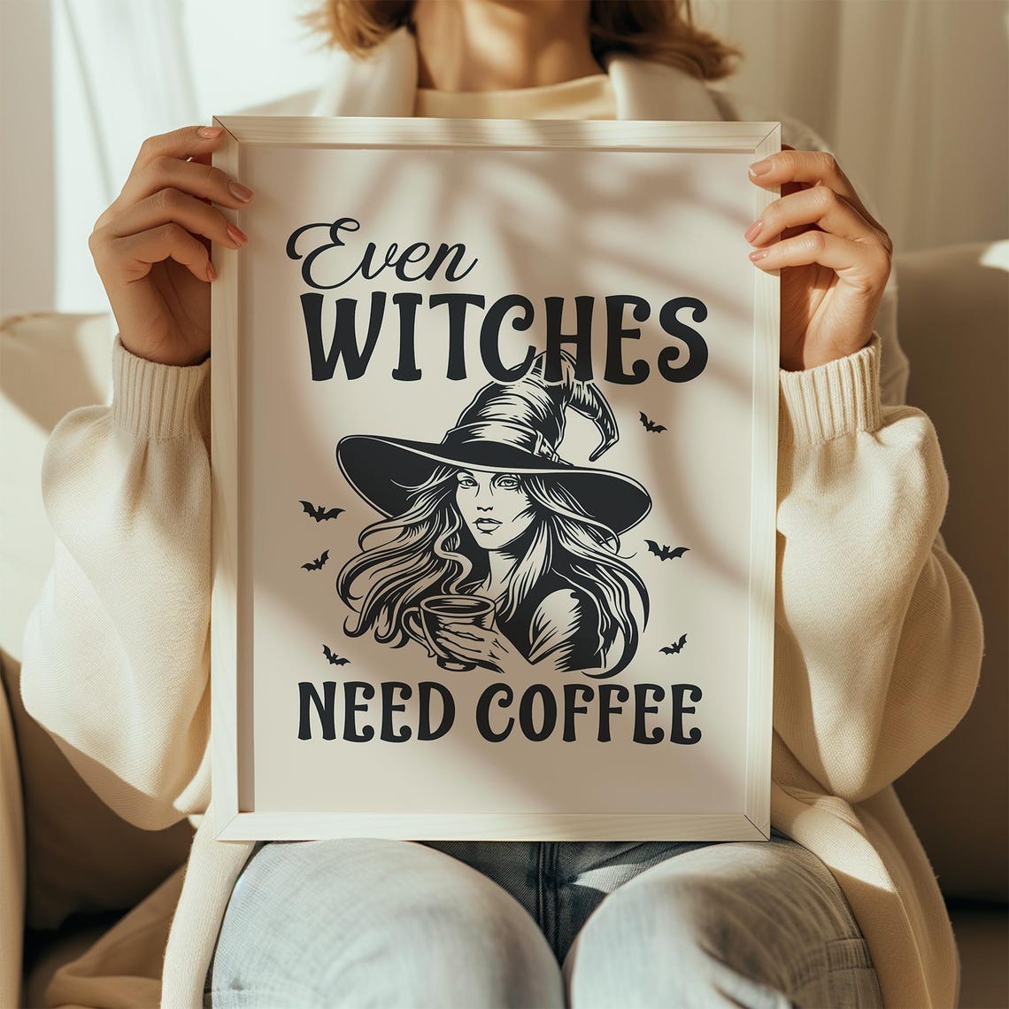 Halloween Coffee Bar Decor Halloween Wall Art Witchy Coffee Print Kitchen Wall Decor Funny Ocult Poster - Image 2