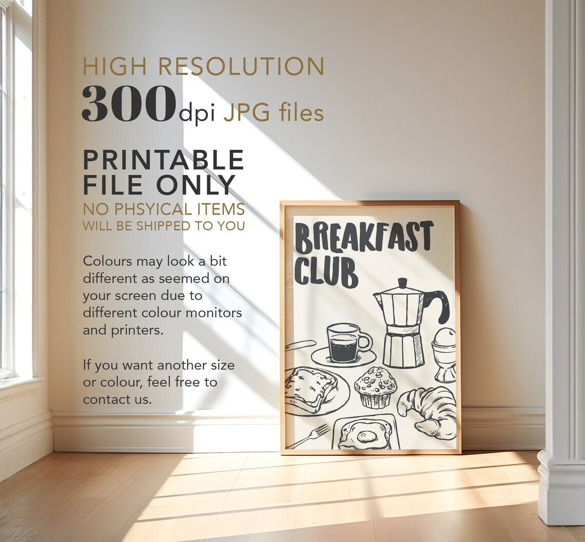 Breakfast Club Retro Dining Room Art Print - Image 3