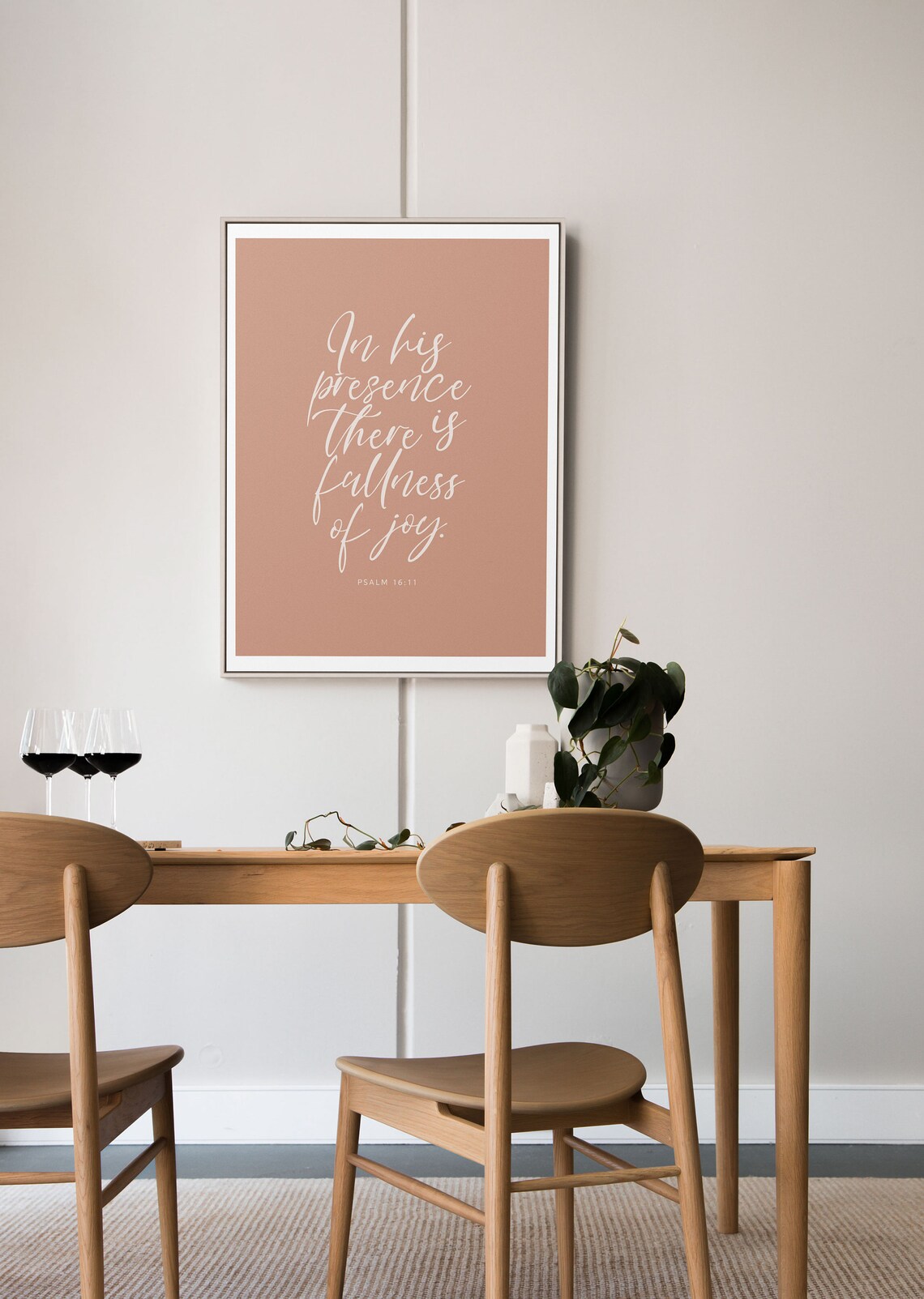 Psalm 16:11 In His Presence Fullness Of Joy Rust Bible Verse Poster Decor - Image 4