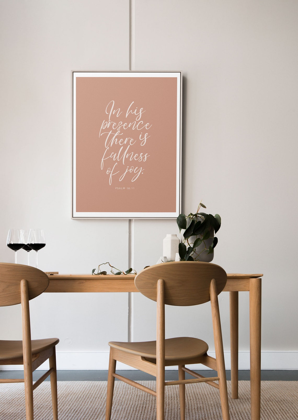 Psalm 1611 In His Presence There Is Fullness Bible Verse Scripture Wall Art Christian Art Modern Scripture Two Files - Image 4