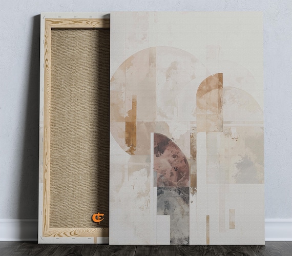 Abstract Wall Art Modern Neutral Tones Minimalist Earthy Decor Soft Pastel Painting Contemporary Home Print 1570