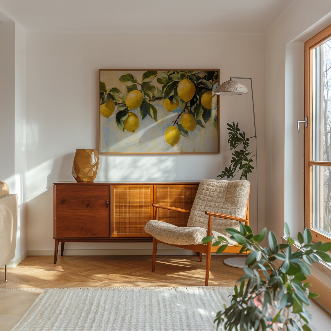 Lemon Tree Vintage Italian Summer Art Print - Image 4