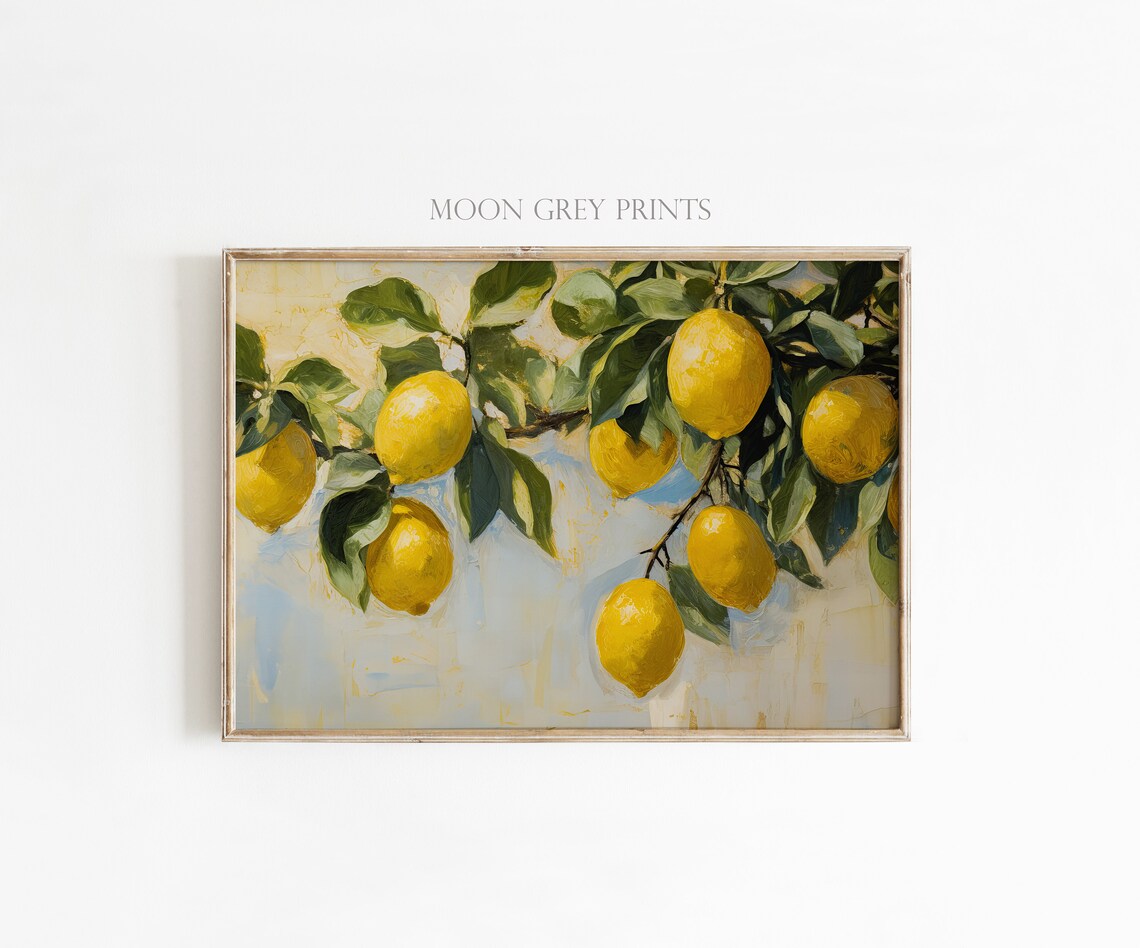 Lemon Tree Vintage Italian Summer Art Print - Image 3
