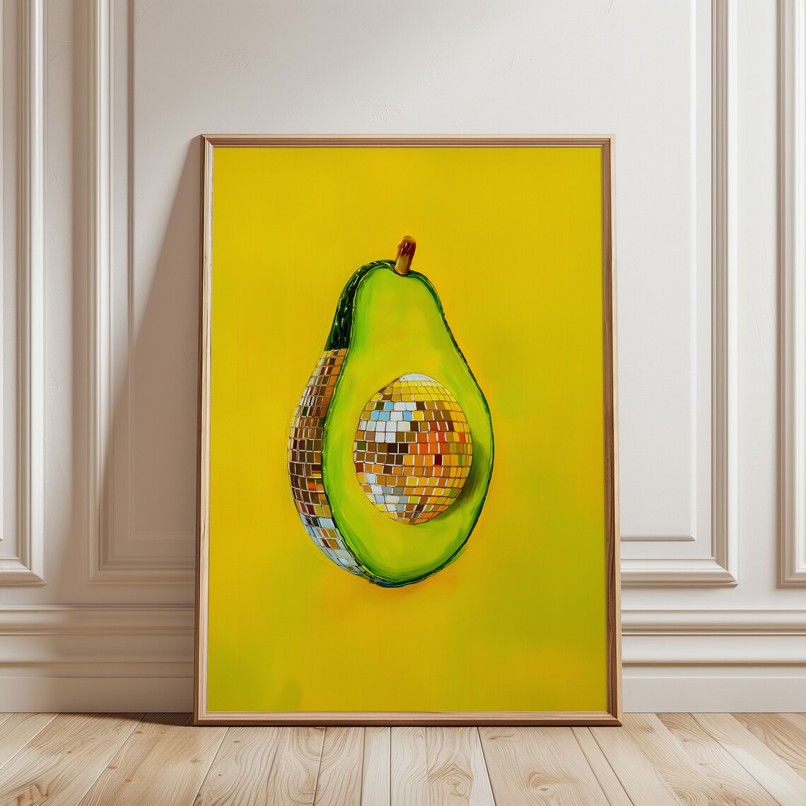 Avocado Disco Ball - Maximalist Dopamine Art - Image 5