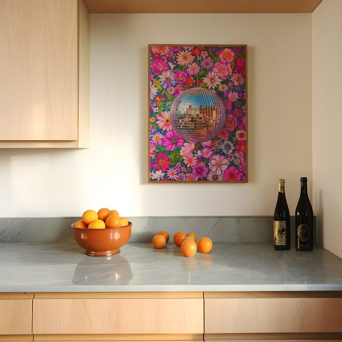 Disco Ball Botanical - Maximalist Oil Art - Image 4