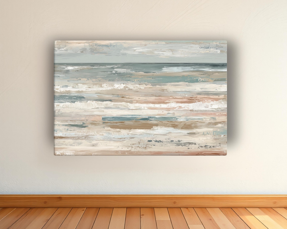 Abstract Coastal Seascape, Beach Wall Art Print