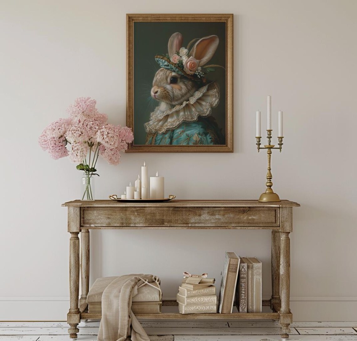 Easter Bunny Funny Easter Decor, Whimsical Rabbit - Image 2