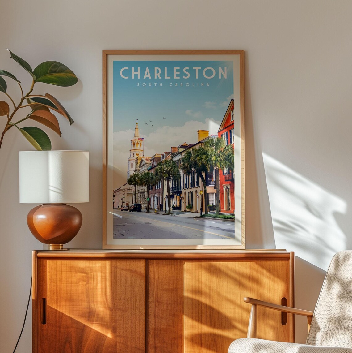 Charleston SC Vintage Travel Poster, South Carolina