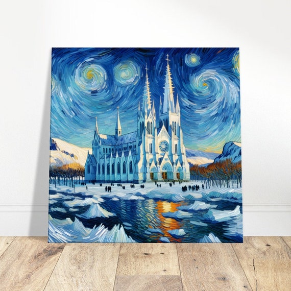 Arctic Cathedral Grace Oil Painting Print Impressionism Living Roombedroom Wall Prints Housewarming Gift