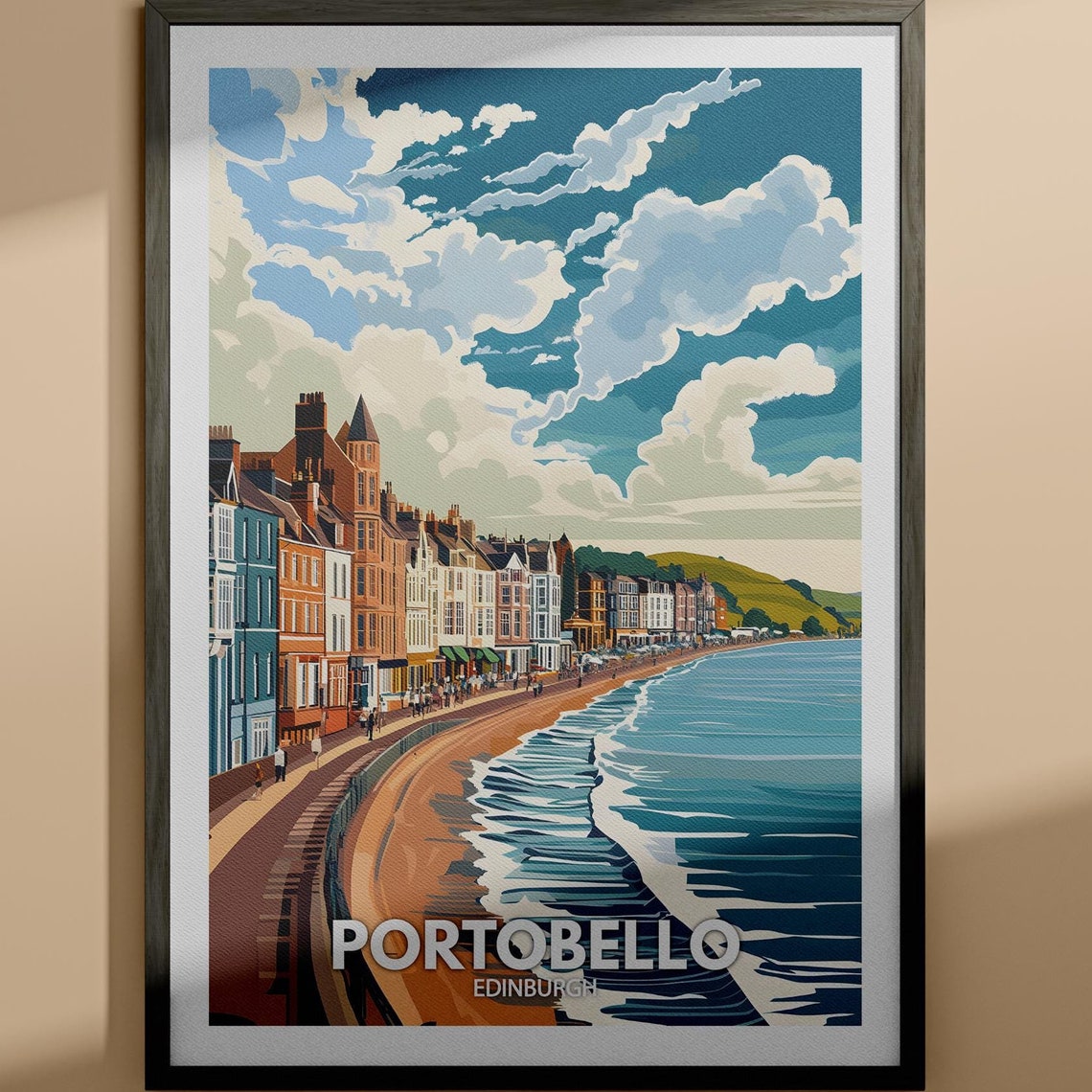 Portobello Beach Edinburgh Scotland Seafront Promenade Poster