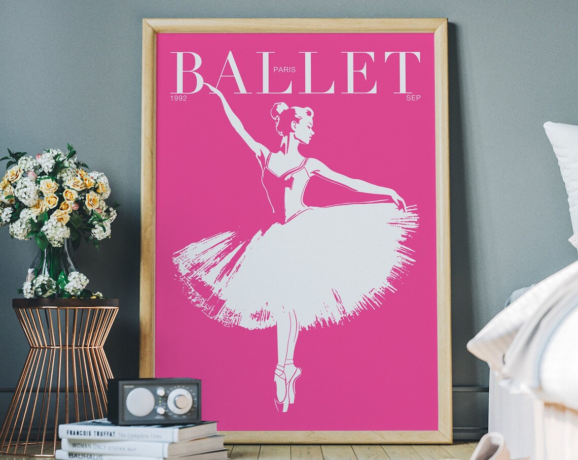 Ballet Paris 1992 Magazine Cover Pink Ballerina Dancer Poster - Image 6