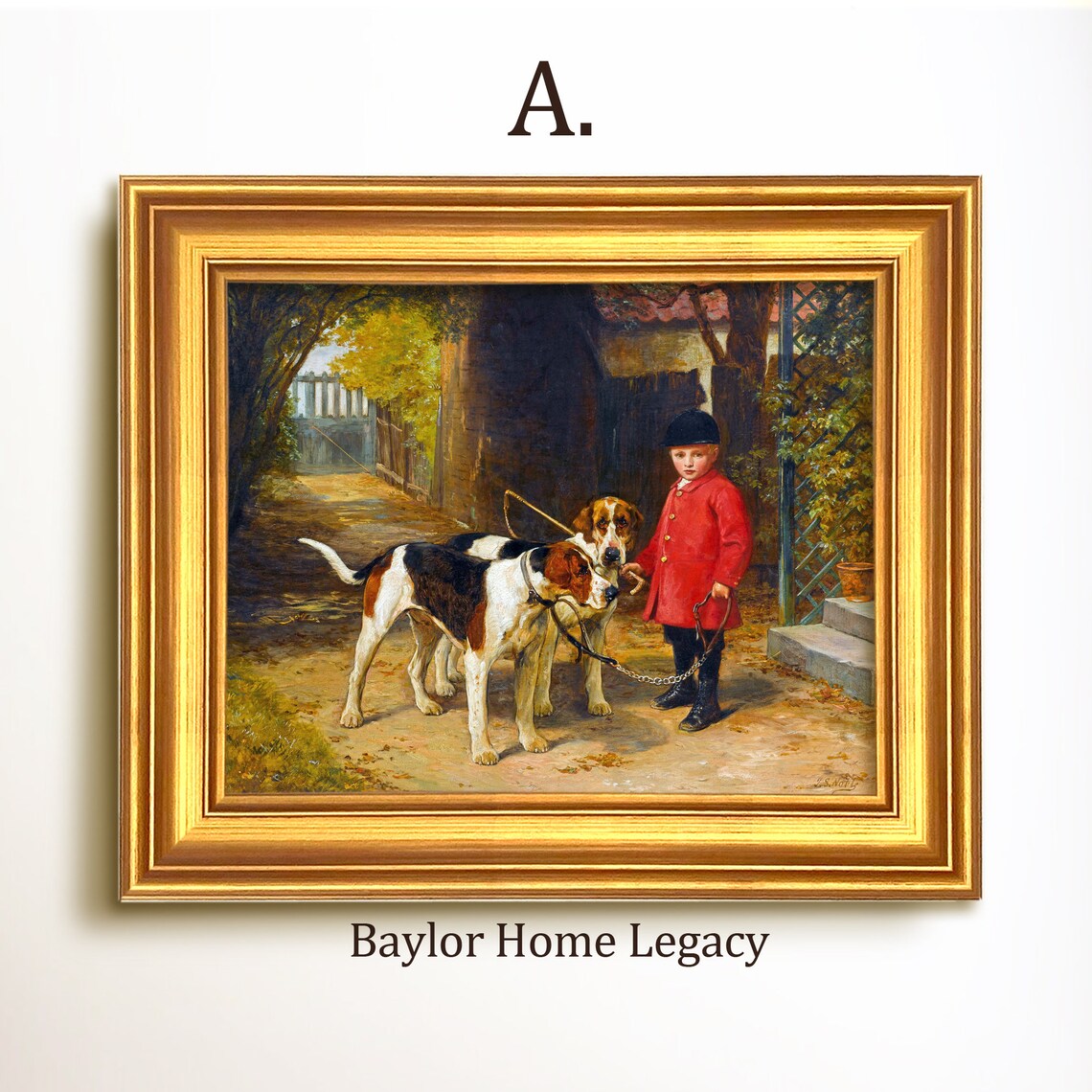 Boy With Foxhounds, Vintage Equestrian Art Print - Image 5
