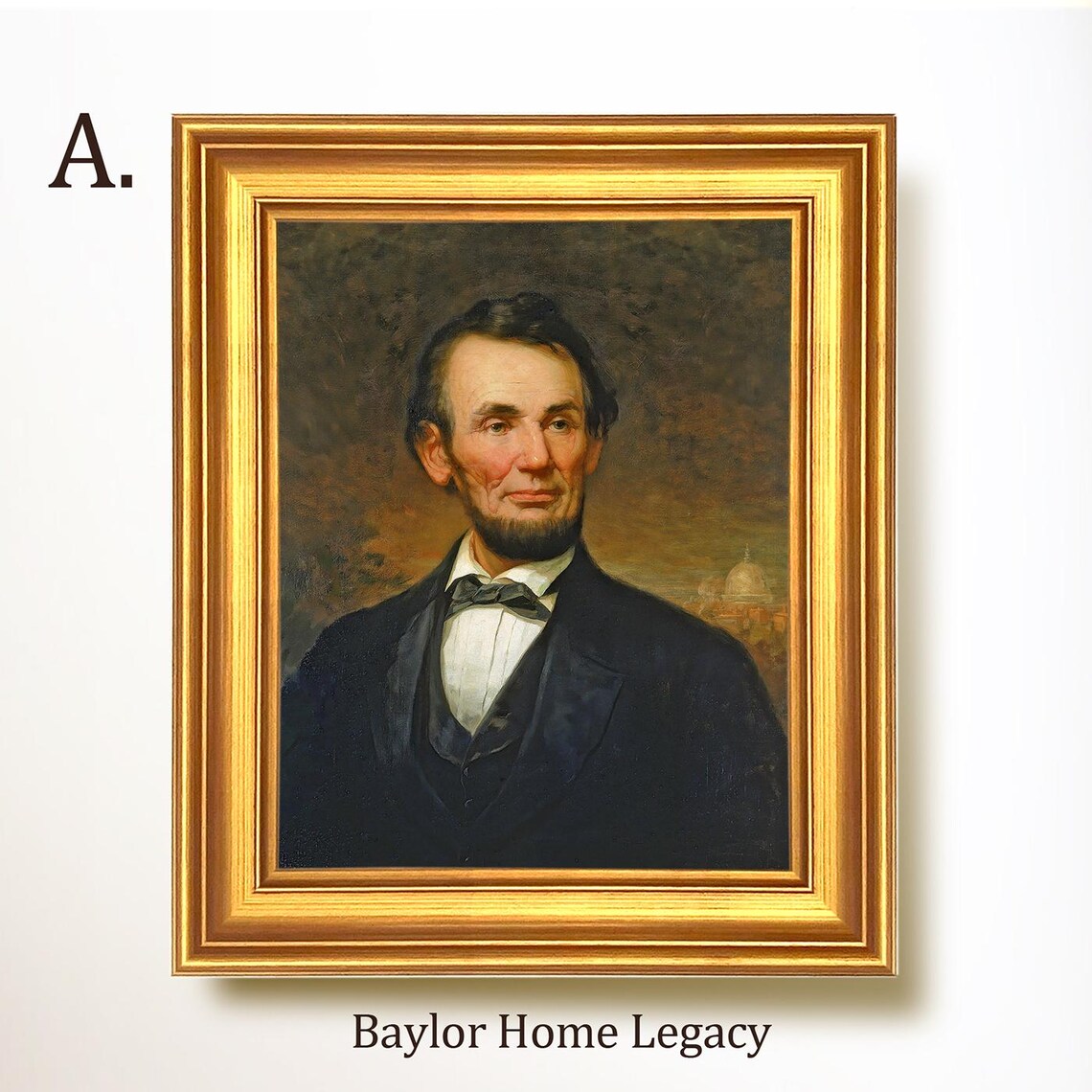 Abraham Lincoln and U.S. Capitol Building Art Print - Image 5