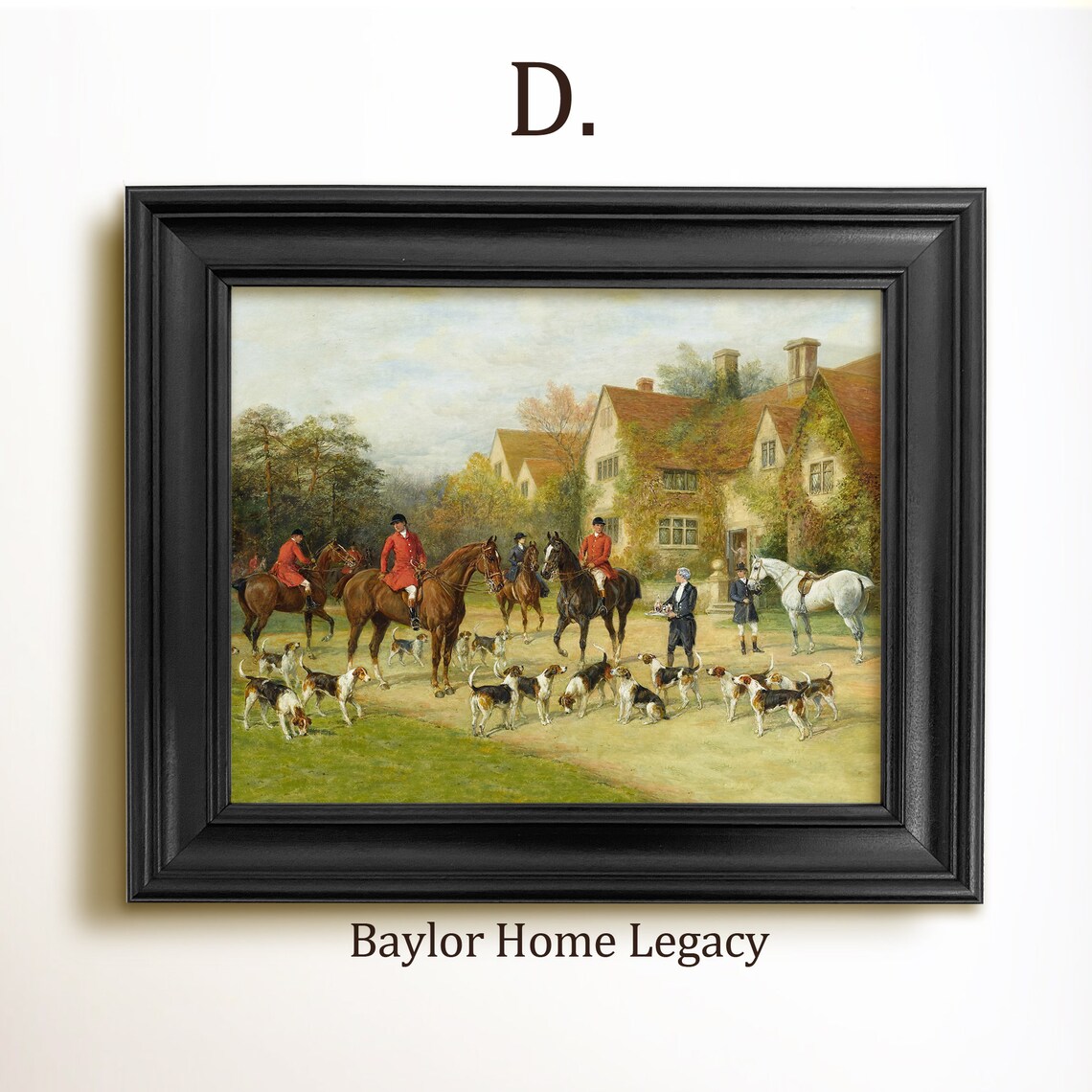 Fox Hunting Oil Painting Art Print, English Scene - Image 2