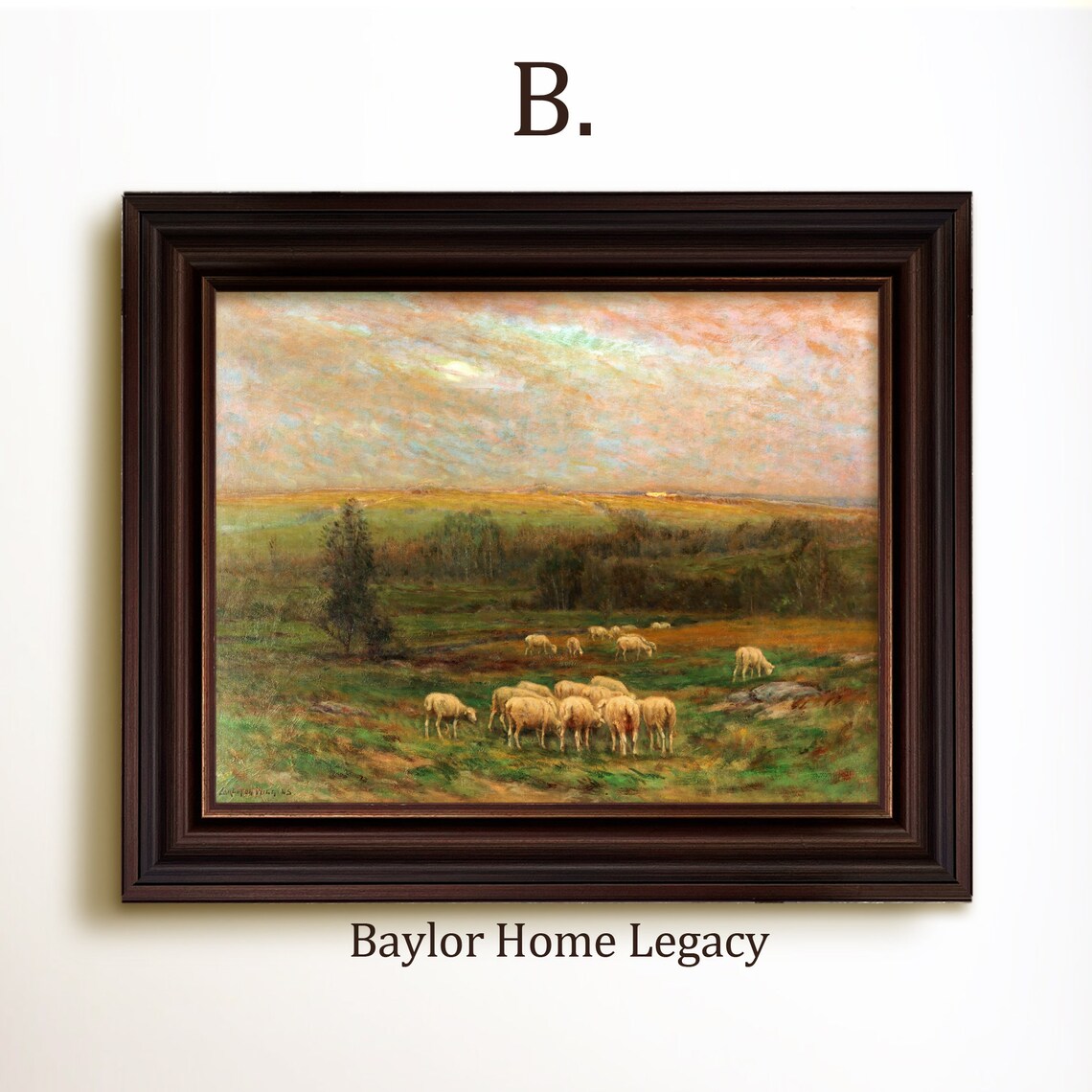 Sheep Oil Painting Print, Rustic Farmhouse Decor - Image 4