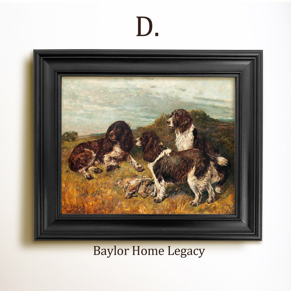 Springer Spaniel Oil Painting Print, Antique Dog Art - Image 2