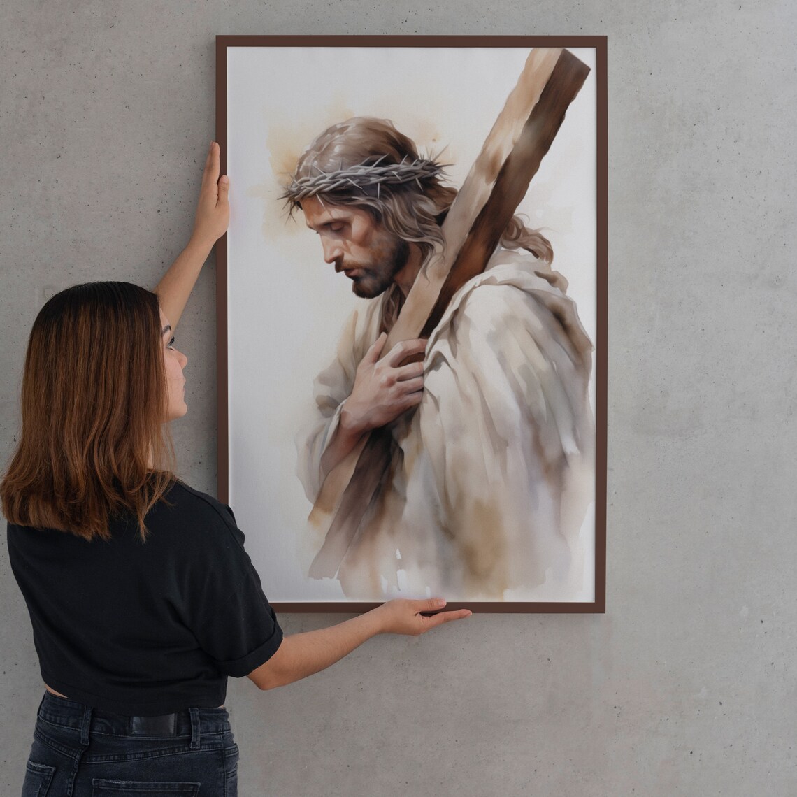 Jesus Christ Crucifixion Print, Good Friday Art Print - Image 2