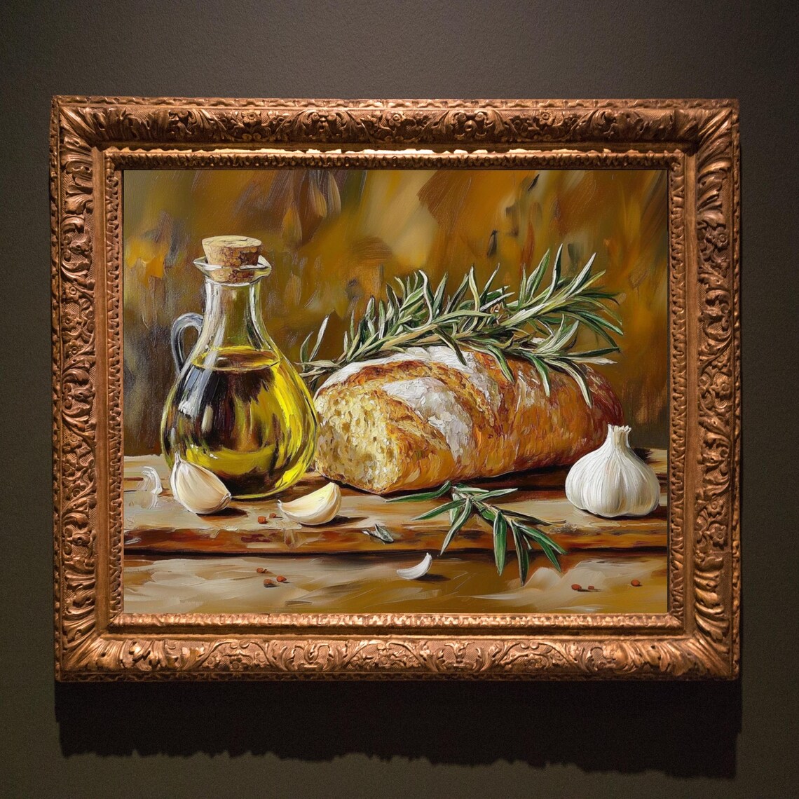 Vintage Bread Still Life, Country Kitchen Art Print - Image 2