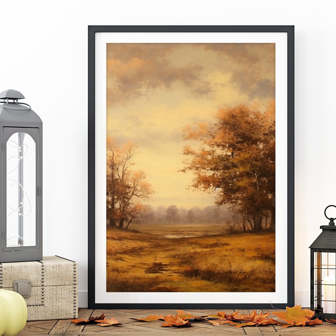 Vintage Autumn Landscape Fall Forest Poster Rustic Fall Decor Moody Landscape Wall Art Autumn 167 - Image 6