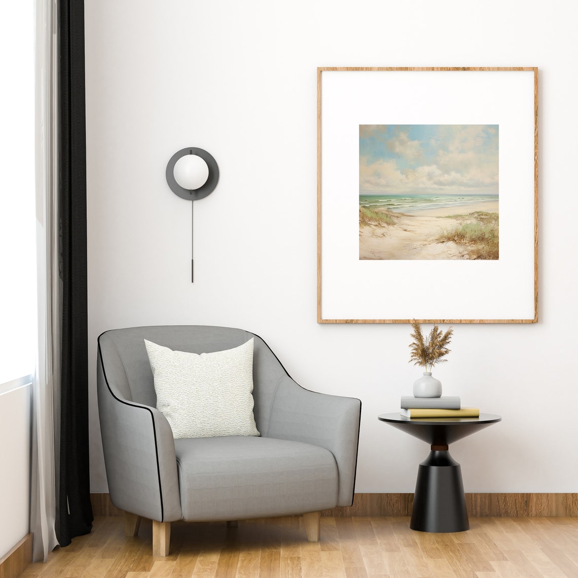 Sandy Beach Path with Dunes and Turquoise Waves Coastal Poster - Image 3