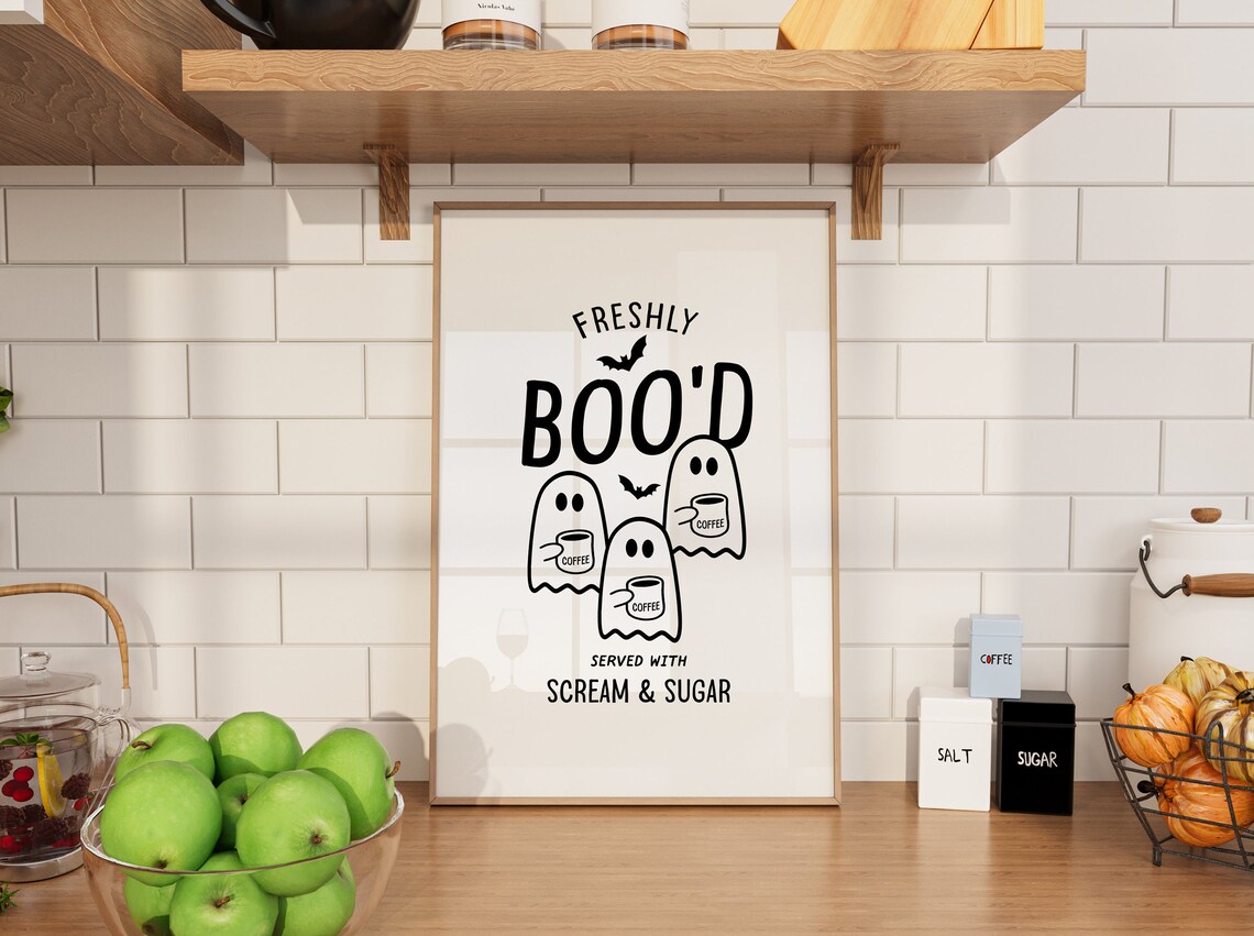 Coffee Ghost Art Print, Coffee Bar Decor - Image 2