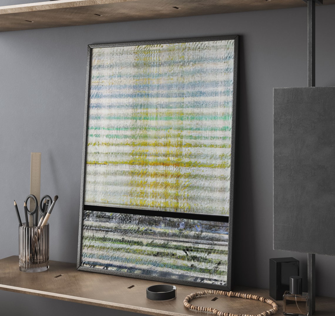 Abstract Landscape Art Print Midcentury Modern Minimalist Poster