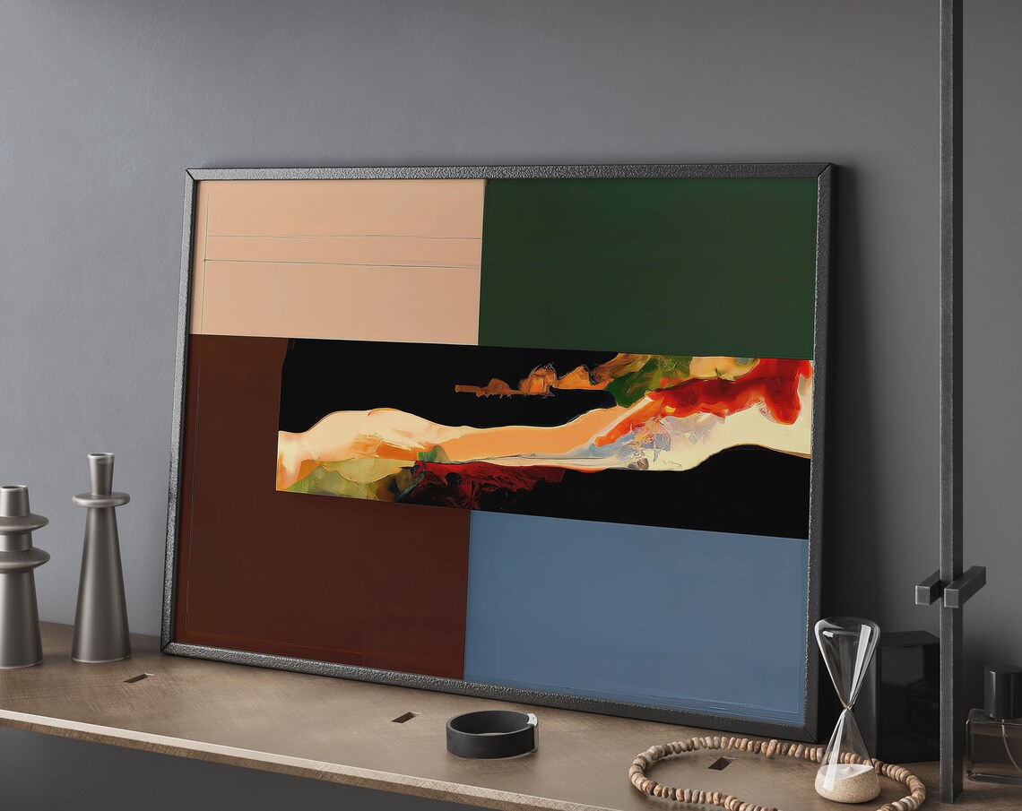 Eclectic Abstract Oil Painting Art Print