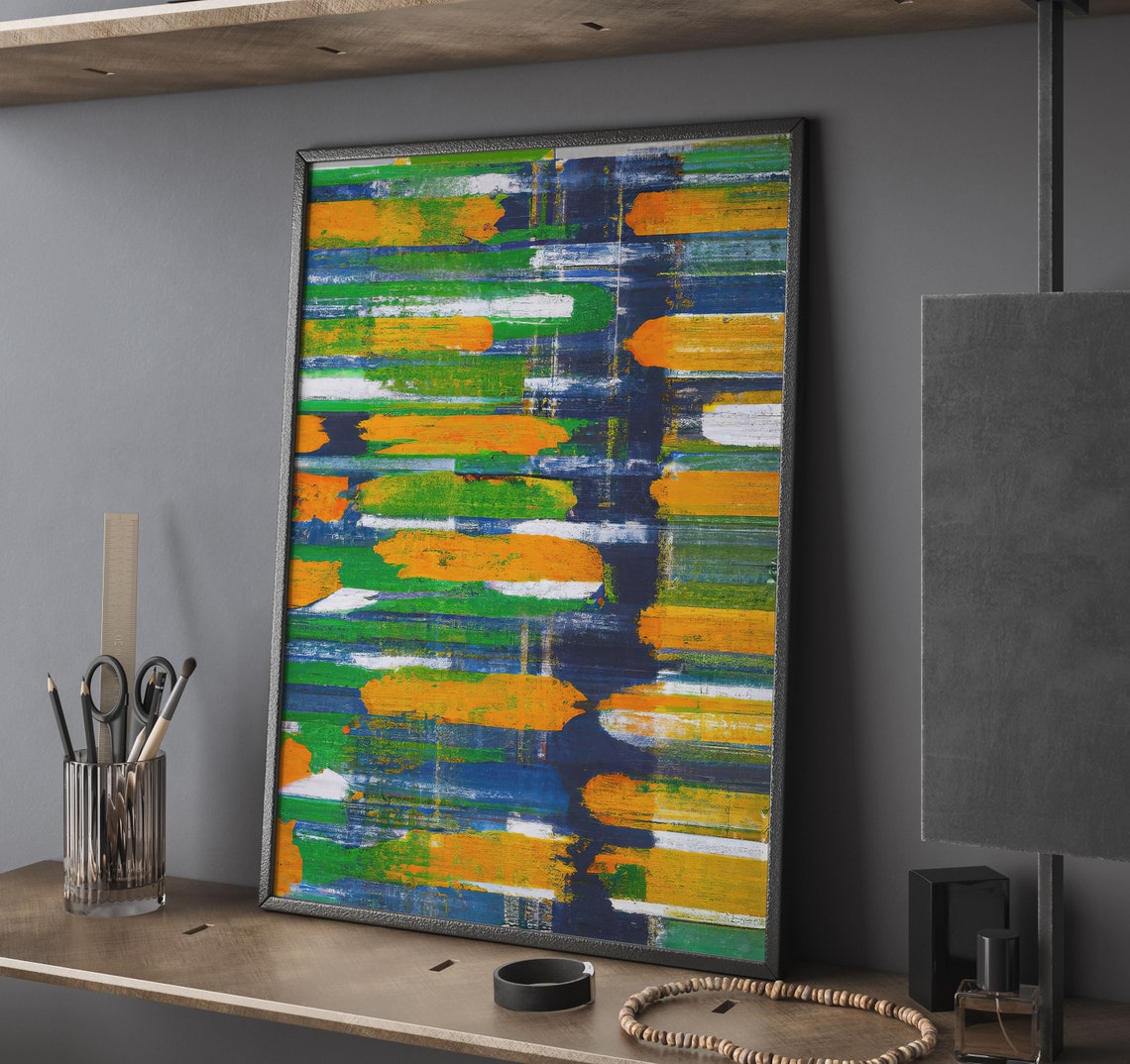 Abstract Brushstroke Art Print Eclectic Home Decor File