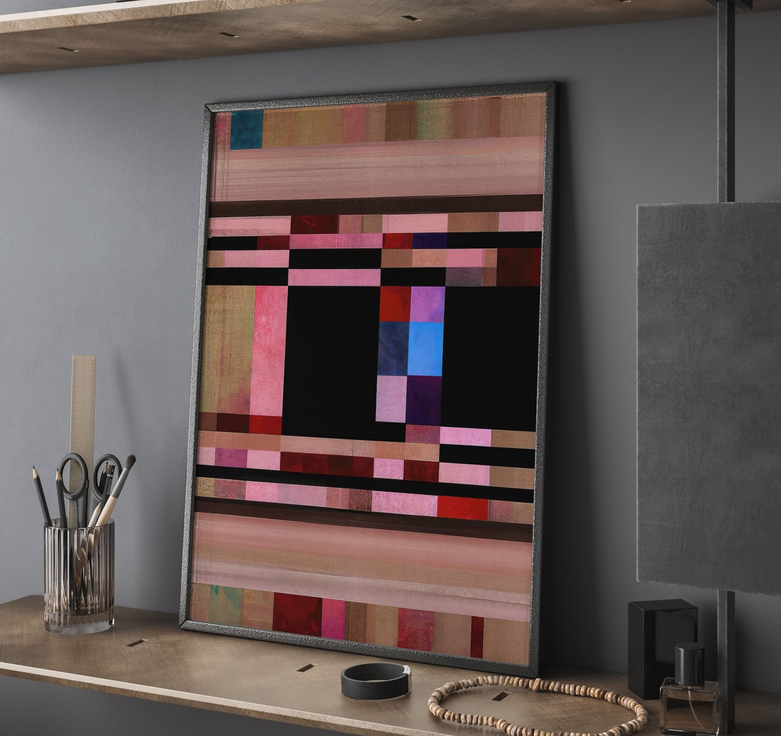 Abstract Landscape Print Midcentury Modern Wall Art Poster