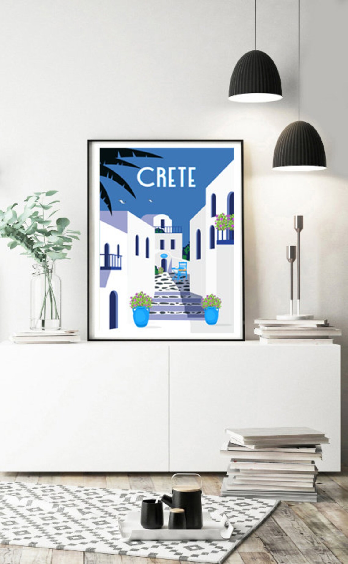 Crete Greek Islands Travel Poster, Coastal Decor - Image 3