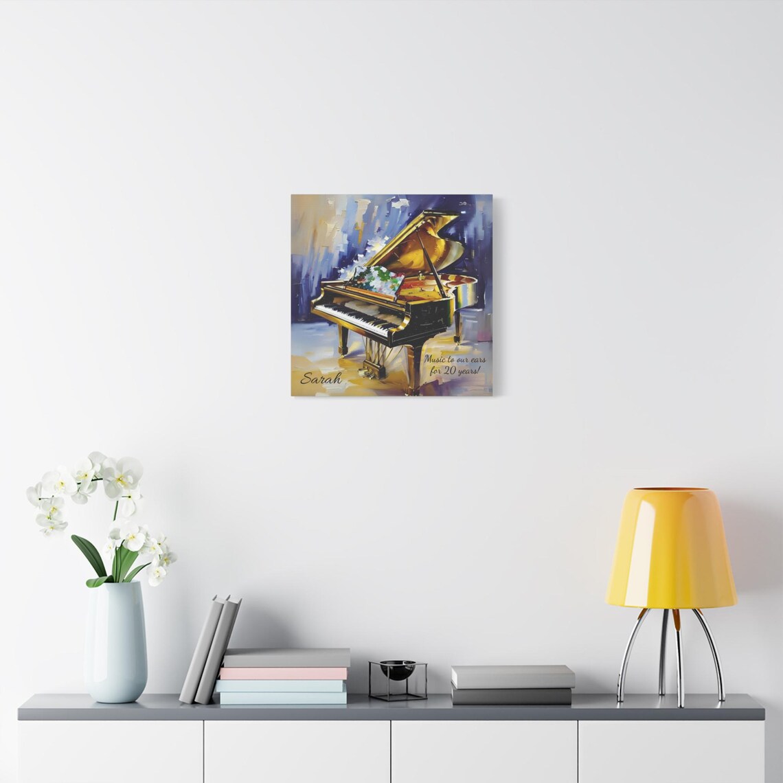 Personalized Grand Piano Painting Music Gift Custom Name Wall Art Poster - Image 3