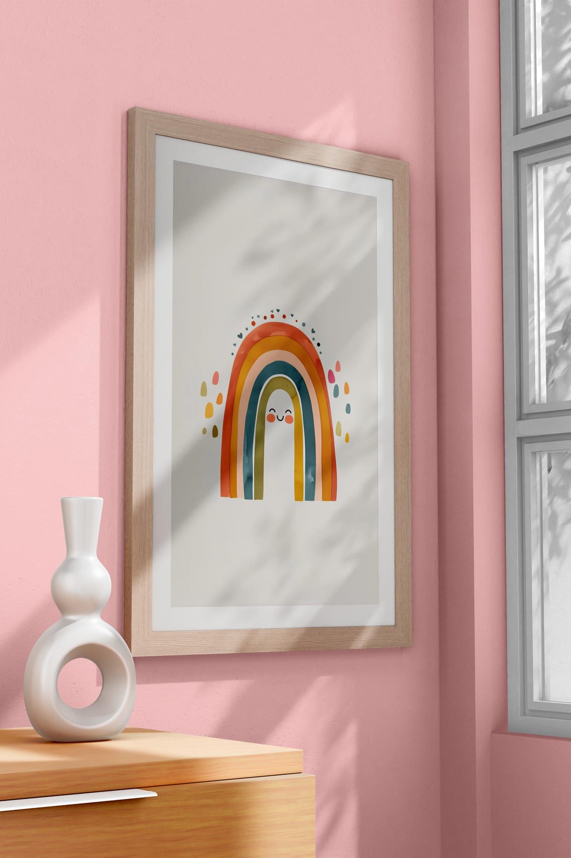 Cute Watercolor Rainbow Poster Rainbow Playroom Decor Watercolor Nursery Prints Nursery Wall Art Girls Room Decor