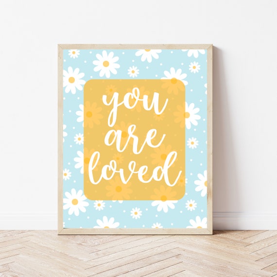 Christian Wall Decor Kids You Are Loved Baby Girl Nursery Print New Gift Baptism Kid Bedroom Art Poster