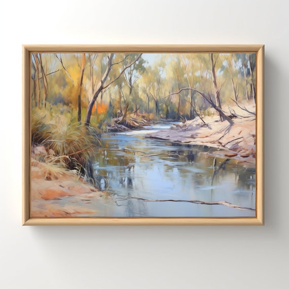 Yarra River Vintage Melbourne Art Print