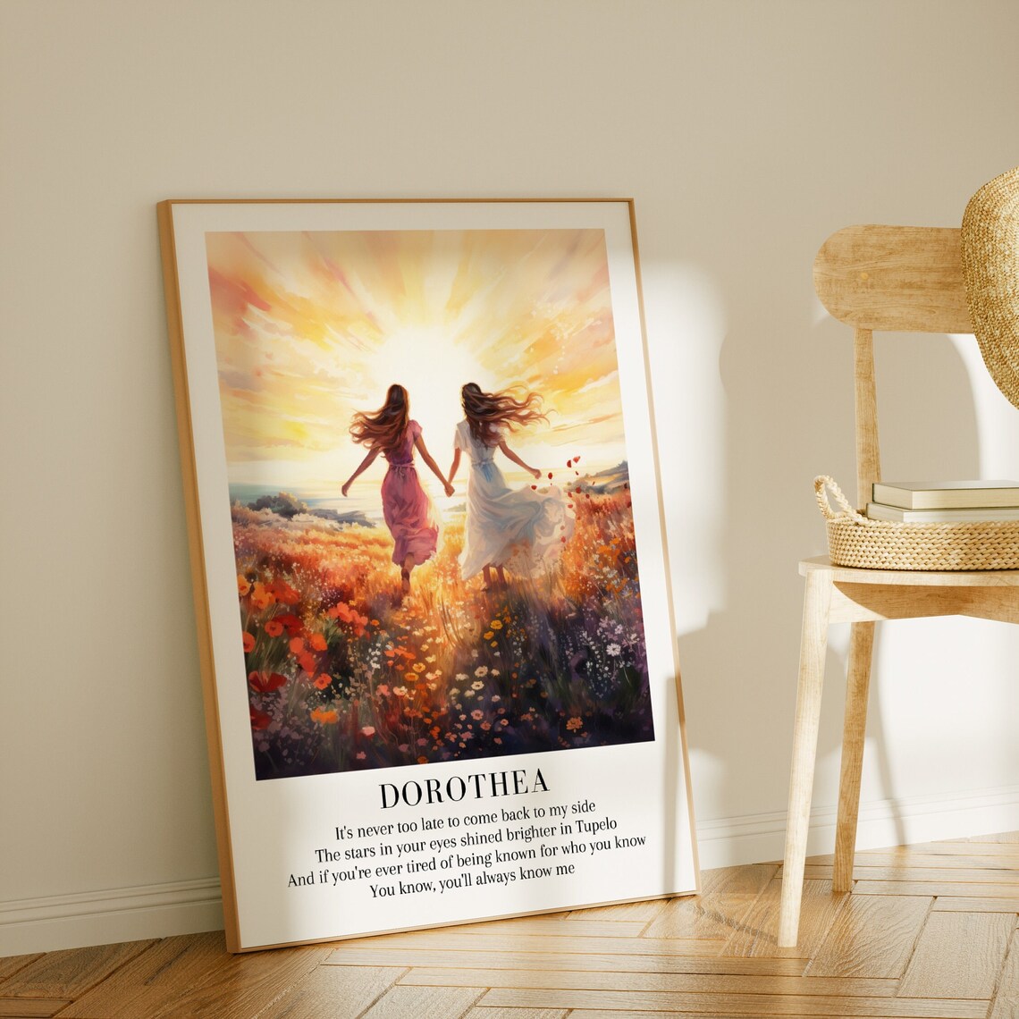 Taylor Swift Dorothea Sunset Wildflower Field Watercolor Poster - Image 3
