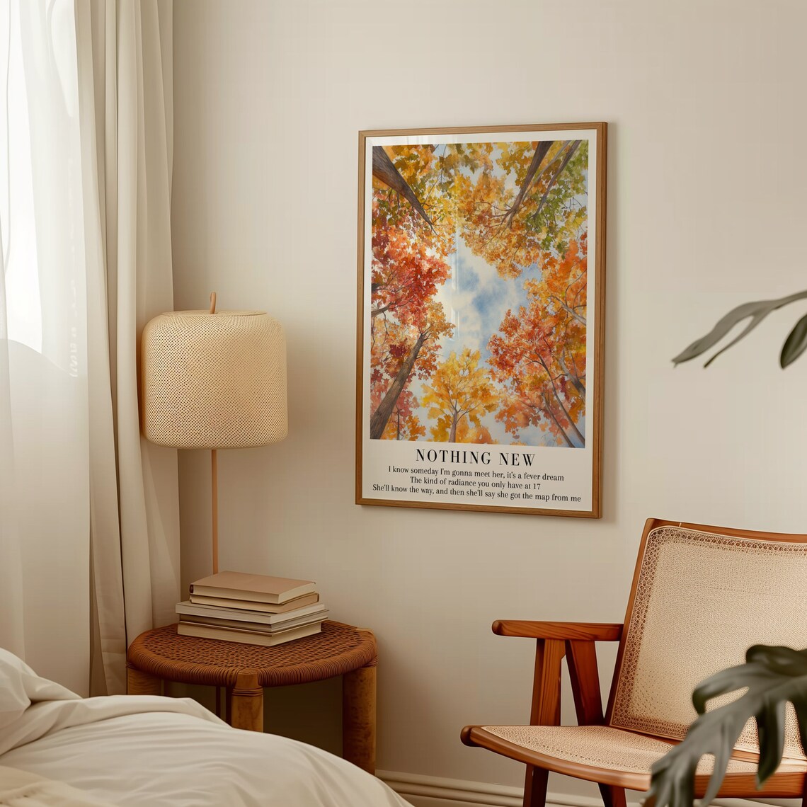 Taylor Swift Nothing New Autumn Canopy Trees Watercolor Poster - Image 2