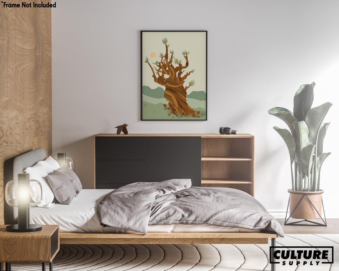 Ancient Bristlecone Pine Twisted Tree Minimalist Nature Wall Art - Image 3