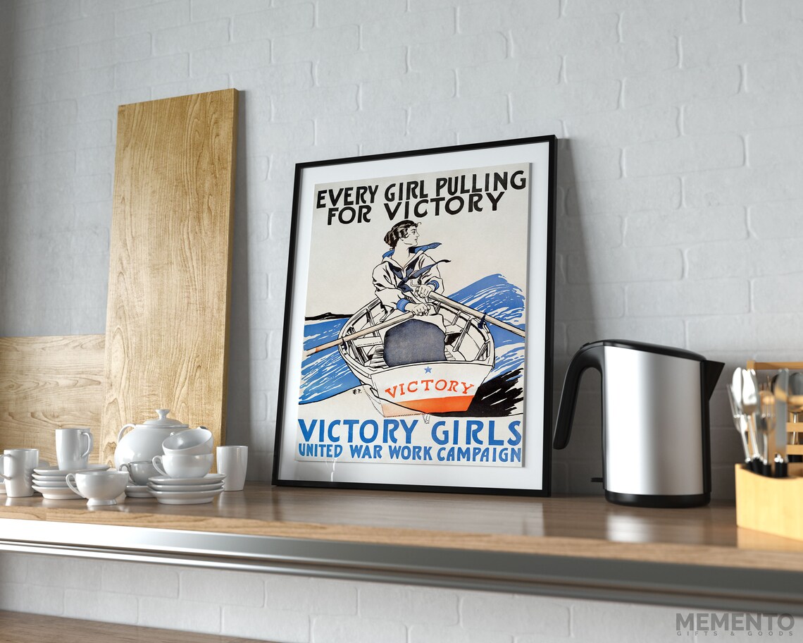 Every Girl Pulling for Victory Girls WWI War Work Campaign Poster - Image 2