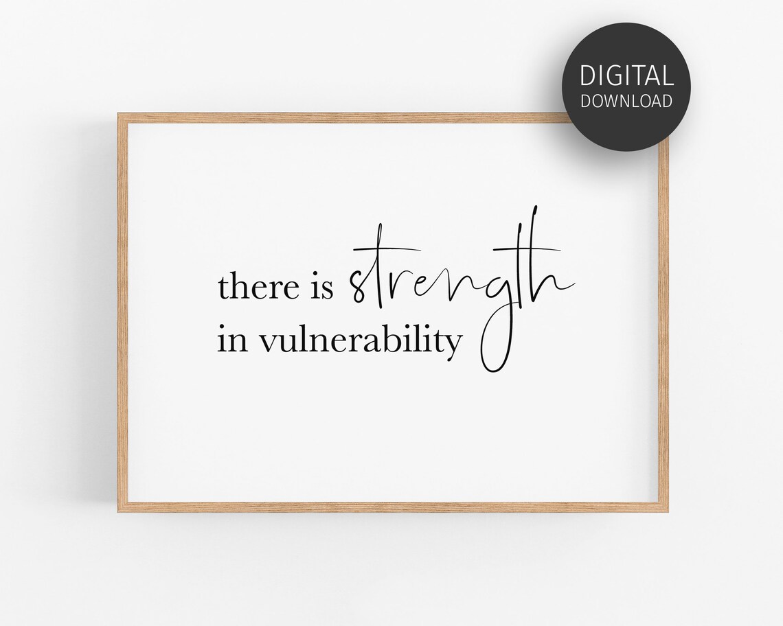 Vulnerability Quote Poster, Bedroom Decor Art Print - Image 3