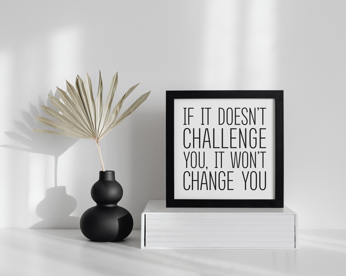 If It Doesn't Challenge You Workout Poster, Gym Sign - Image 3
