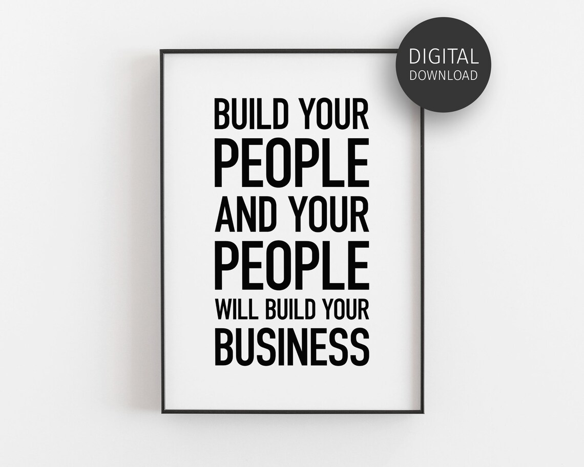 HR Office Decor Leadership Quote Teamwork Print