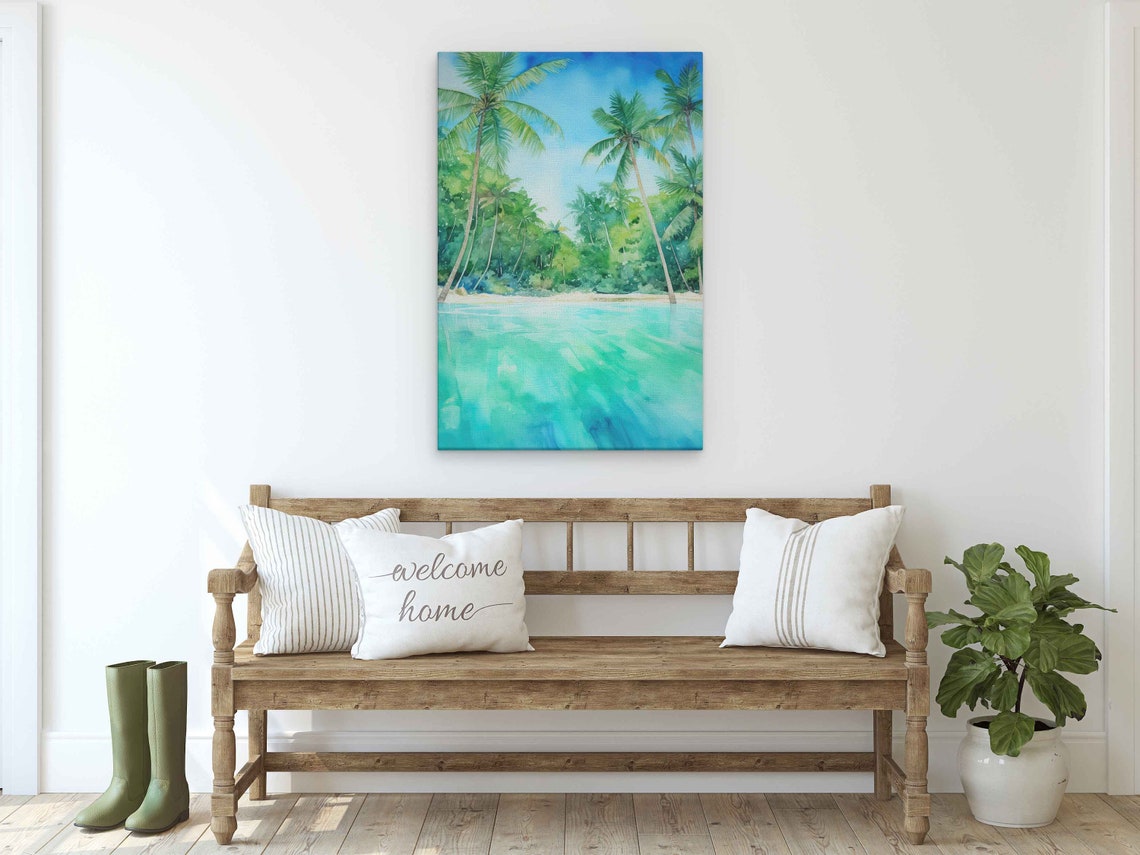 Tropical Island Framed Print Ready To Hang - Image 2