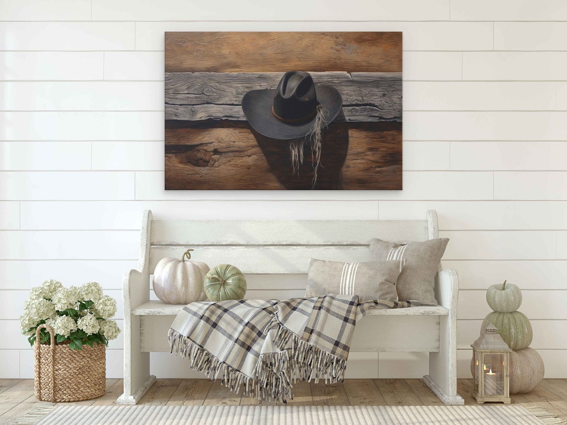 Cowboy Hat Framed Print Ready To Hang - Image 2