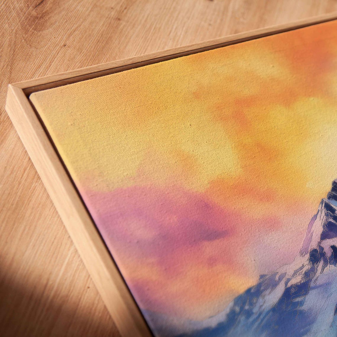 Mount Everest Watercolor Wall Art Print Stunning Sunrise Ethereal Clouds Rugged Terrain - Image 2