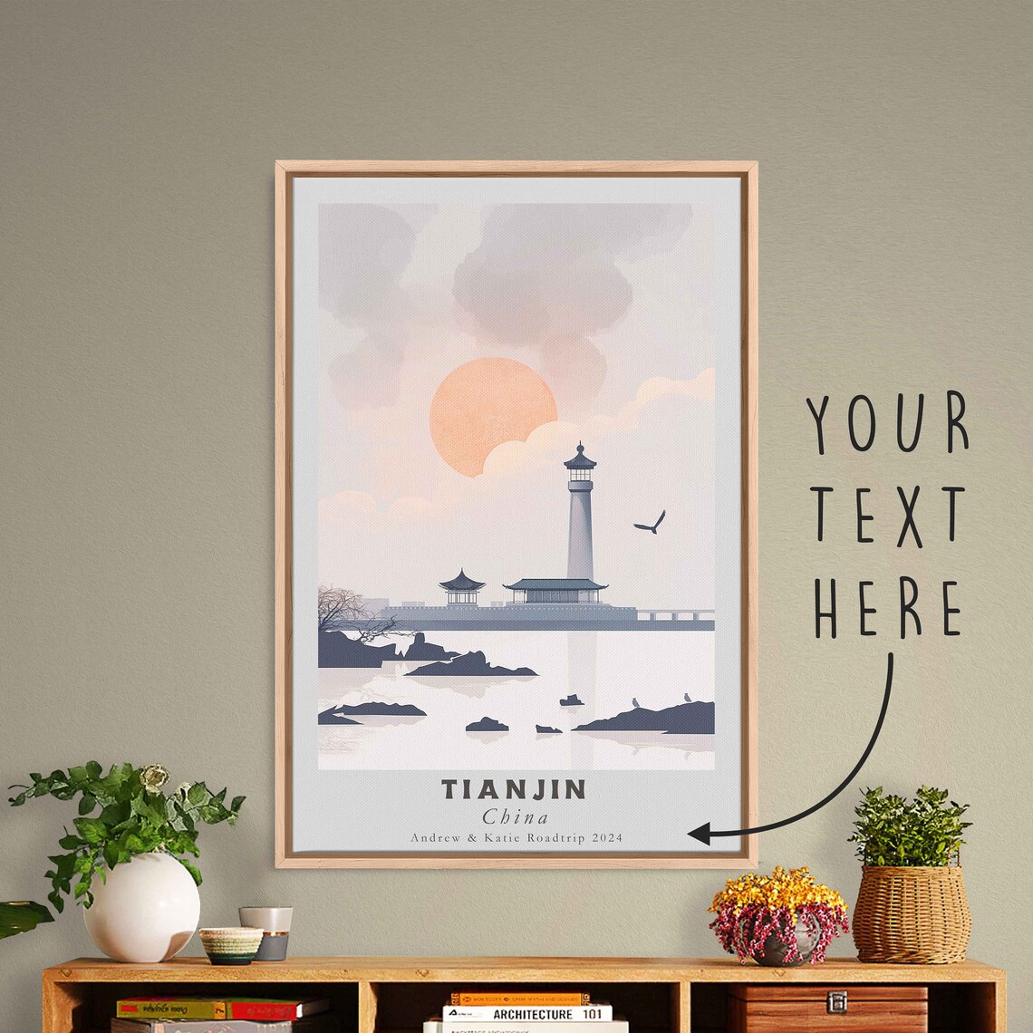 Tianjin China Acrylic Painting Travel Art Print - Image 3