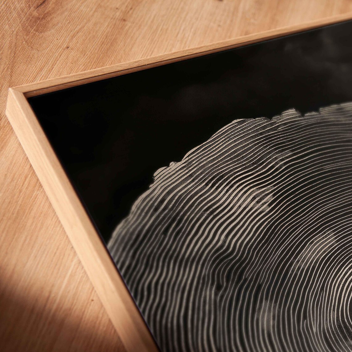 Monochrome Tree Rings Wall Art Print Detailed Wood Grain Elegant Home Decor - Image 2